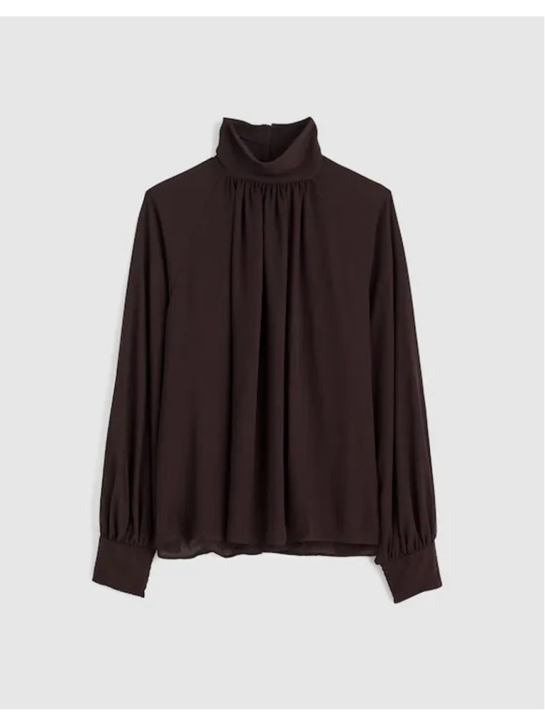 Nwt Madewell Turtleneck Long-Sleeve Top In Chiffon Retails $128 Size Large